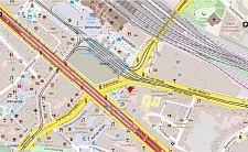 eine Mappe, auf welcher der Standort des Sportamtes Bremen am Bahnhofsplatz 29 in Bremen markiert ist.